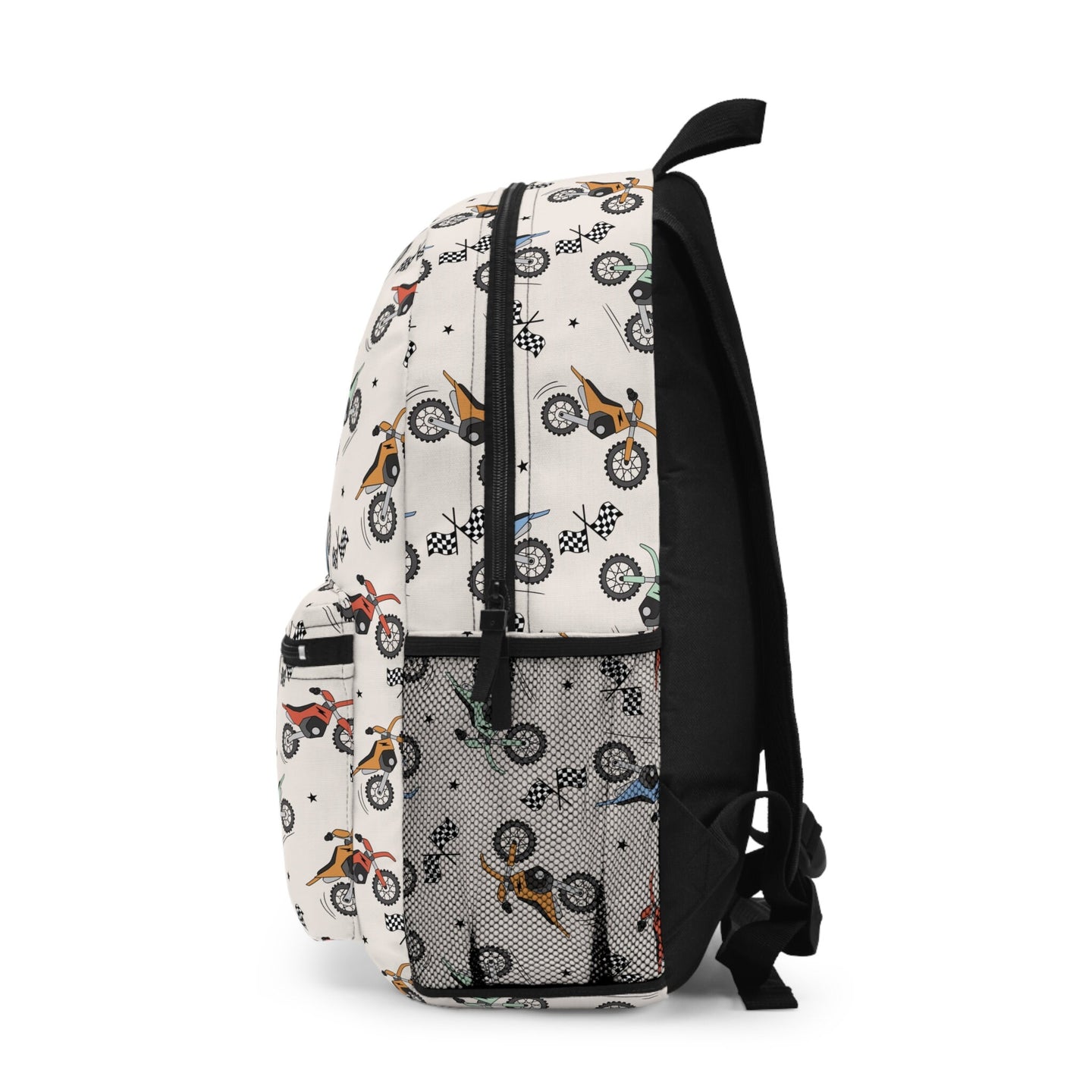 Personalized Backpack dirt bike lunch box and water bottle sets, Back to school boys bag